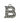 B Rhinestone Charm 18MM