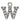 Crystal Rhinestone Charm Letter W for DIY Projects 18M