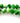 Crystal Rondelles Briolette Beads Lampwork Green and Yellow with facets