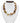 One line brown amber pearls sea shell necklace