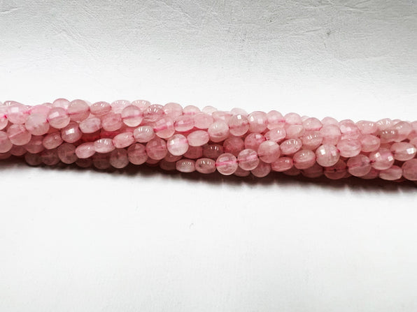 Perles Facettées Padparadscha – AAA+, Rondelle Rose Pêche – Saphir Naturel (Inde)